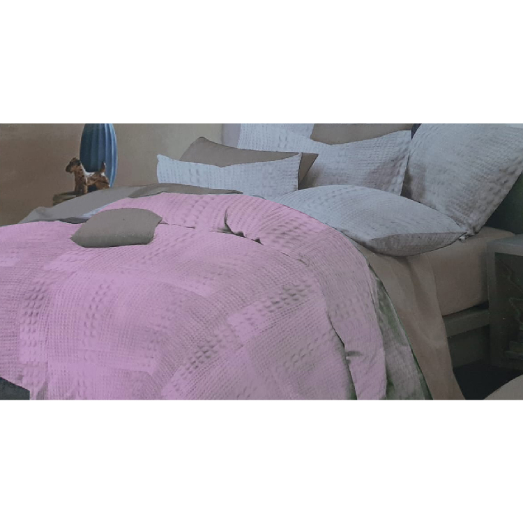 Home Linen Windsor Bedspread Waffle 160 x 230 Cm, 5283000853448 Light Pink 